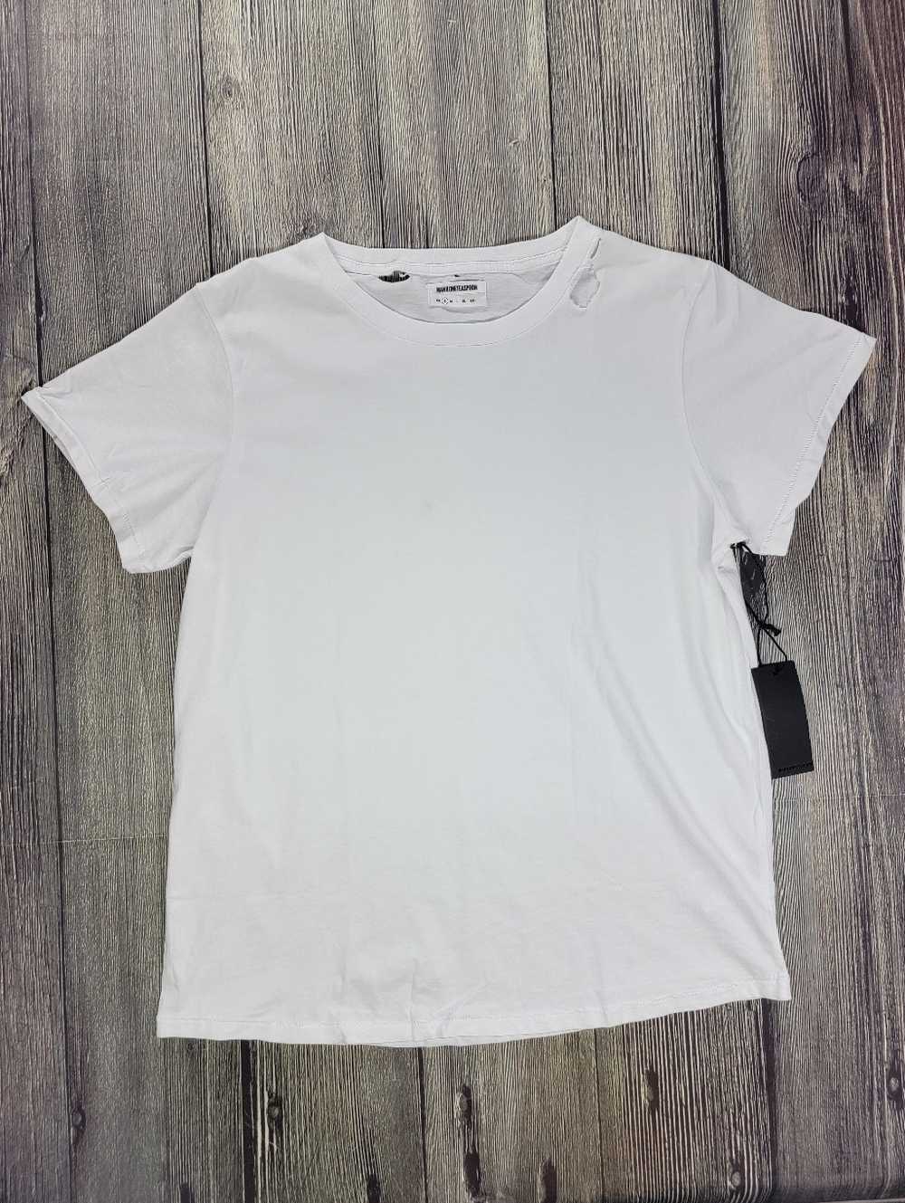 One Teaspoon NWT Men's Mr Ray Distressed White TEE